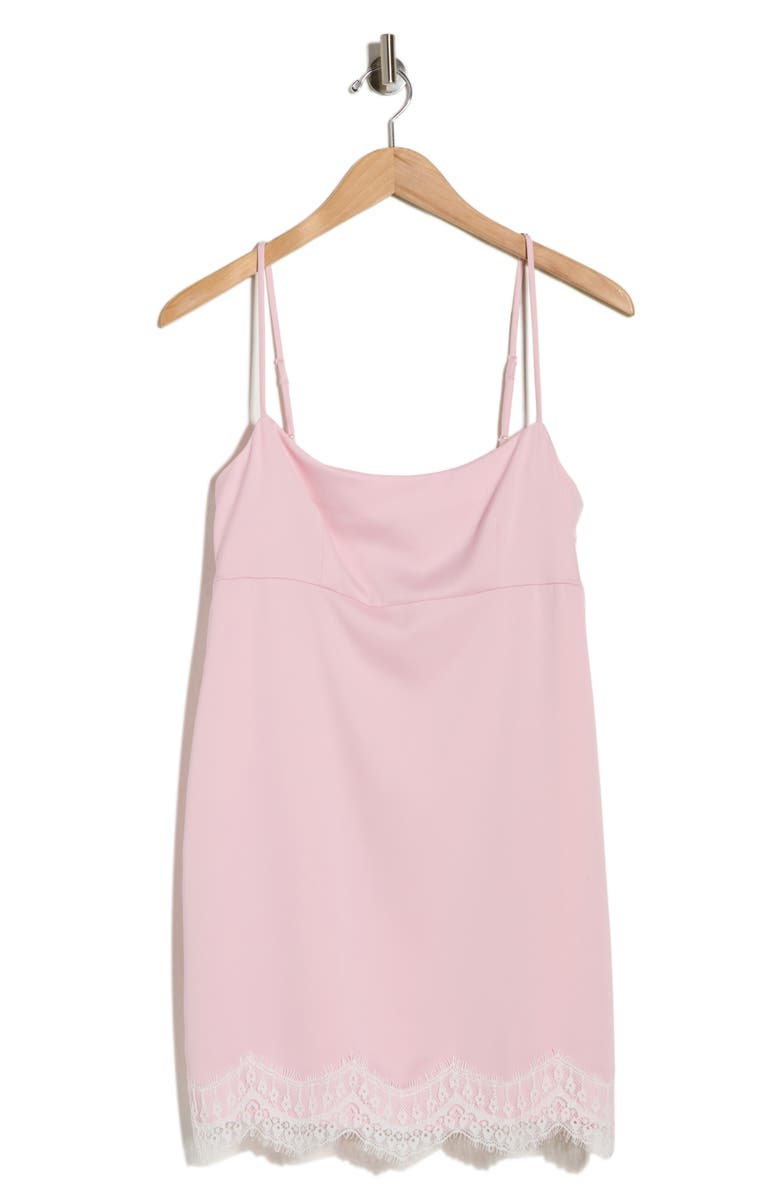 WAYF Lace Trim Minidress, Main, color, Pink