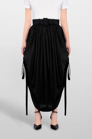 LAURA APARICIO Cotton Skirt Coulisse With Belt