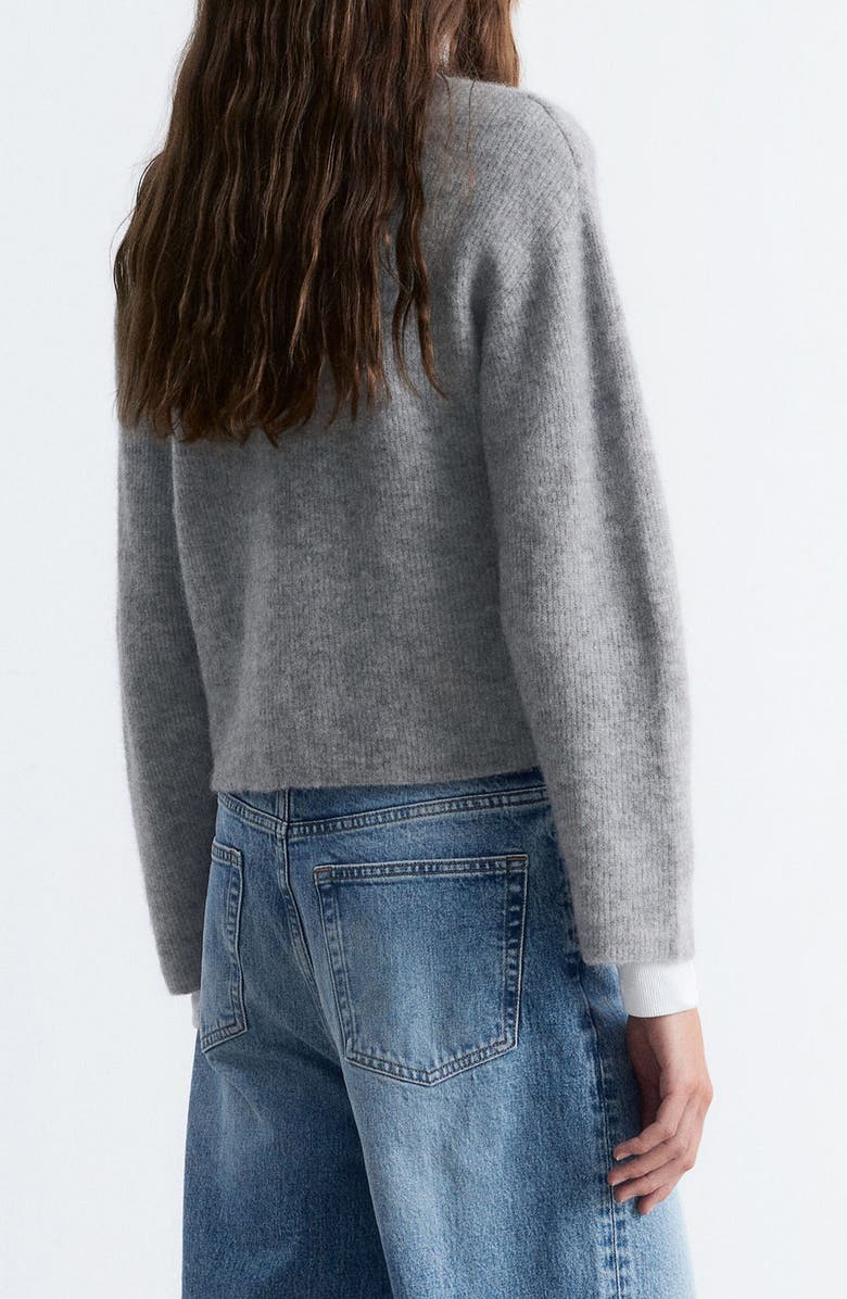 & Other Stories Alpaca & Wool Blend Cardigan, Alternate, color, Grey Medium Dusty