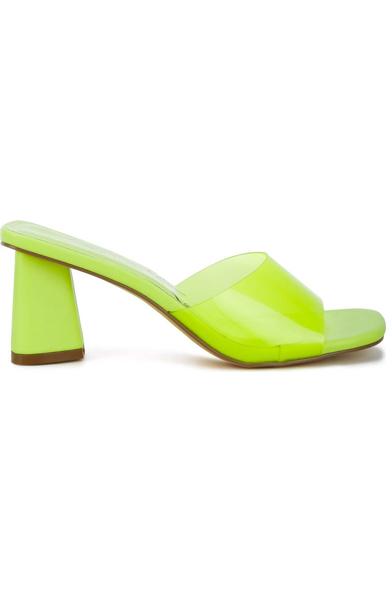 LONDON RAG Clear Flirt Slide Sandal, Alternate, color, Lime