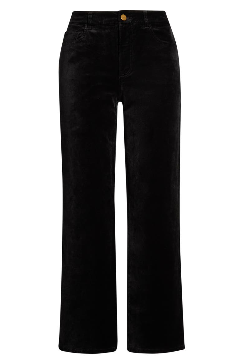 Mason Velvet Ankle Straight Leg Jeans, Alternate, color, BLACK OVERDYE