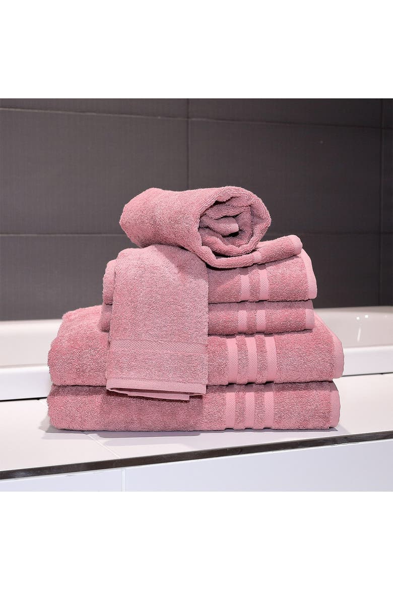 Denzi 6-Piece Towel Set - Tea Rose, Alternate, color, TEA ROSE