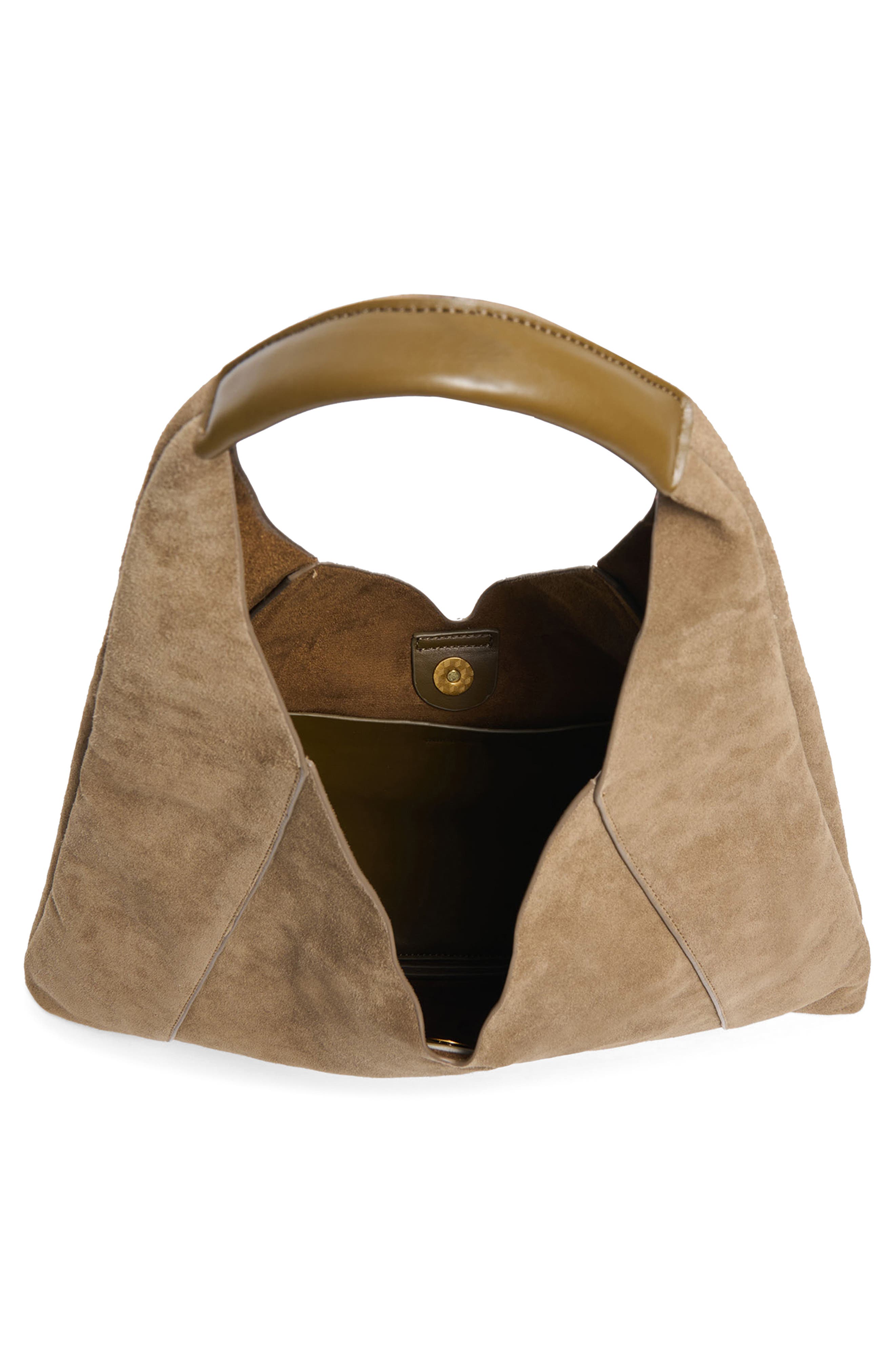 Dolce Vita Malin Suede Hobo Bag, Alternate, color, Olive