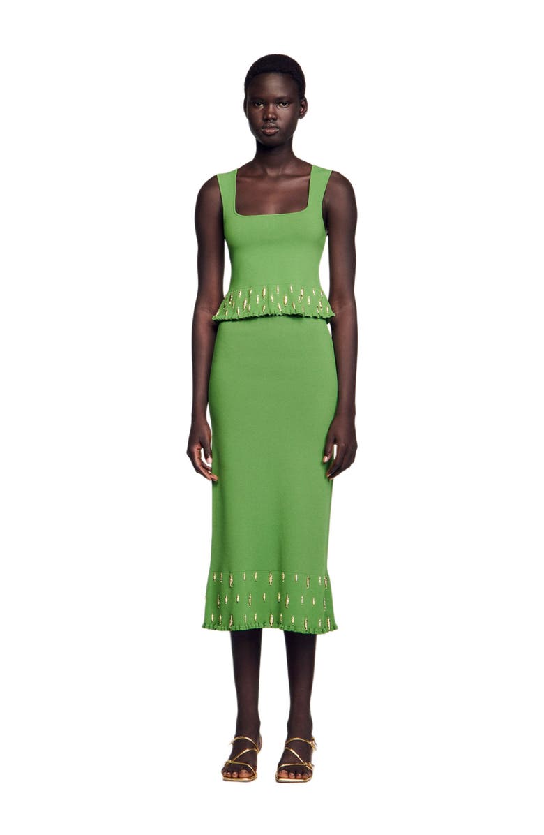 SANDRO Knit top with charms, Alternate, color,