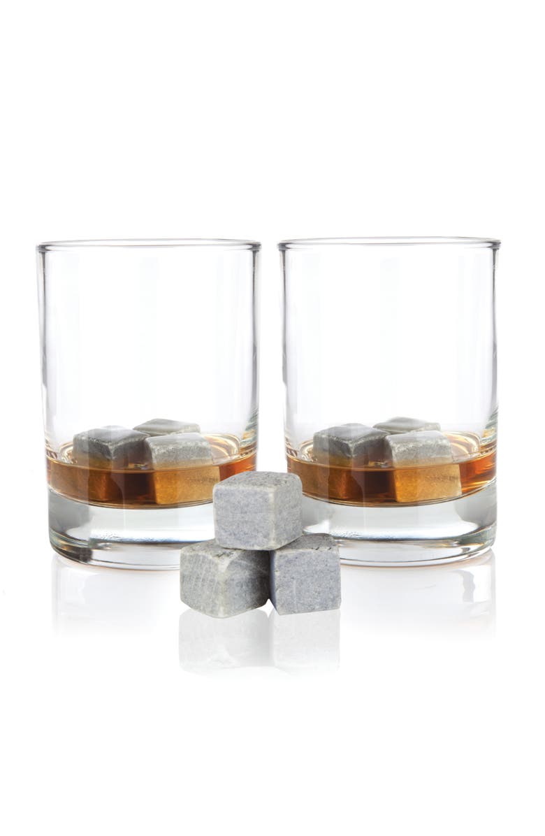 Viski Glacier Rocks Soapstone Cubes Set of 9, Main, color, Grey