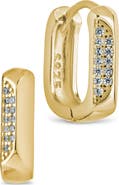 Sterling Forever Aubriella Cubic Zirconia Hoop Earrings