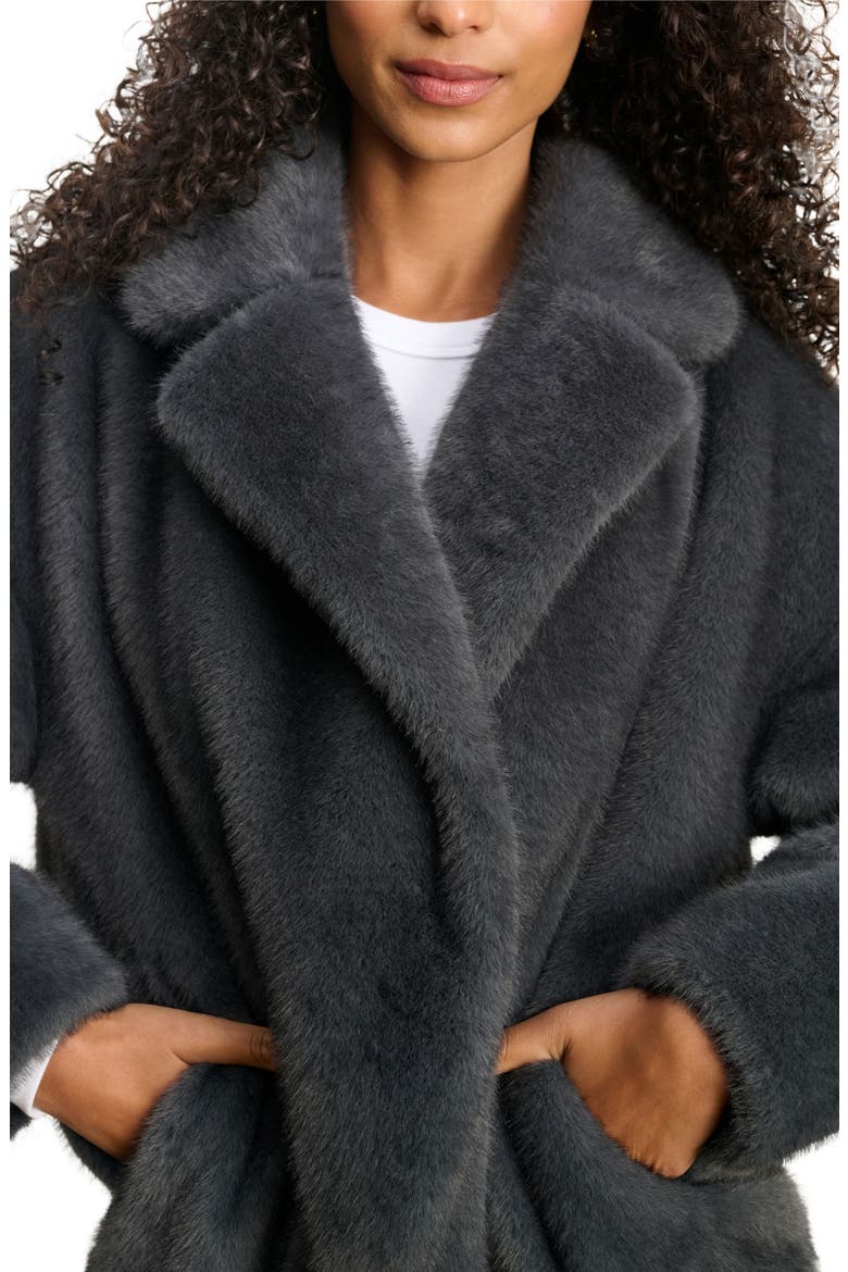 Carolyn Faux Fur Jacket, Alternate, color, SLATE GY