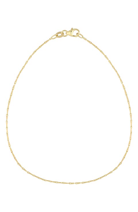 14K Gold Anchor Chain Anklet