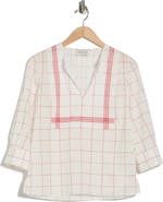 Longchamp Windowpane Print Cotton Top