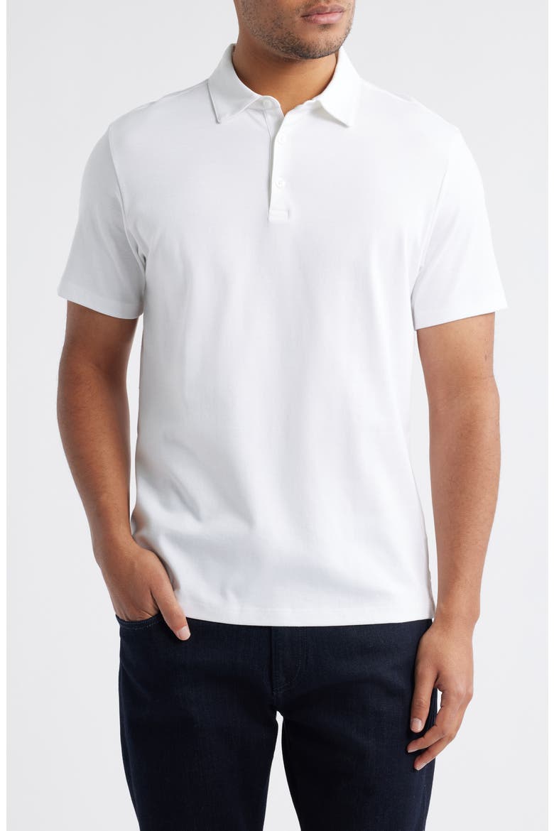 Northpark Cotton Blend Polo, Main, color, WHITE