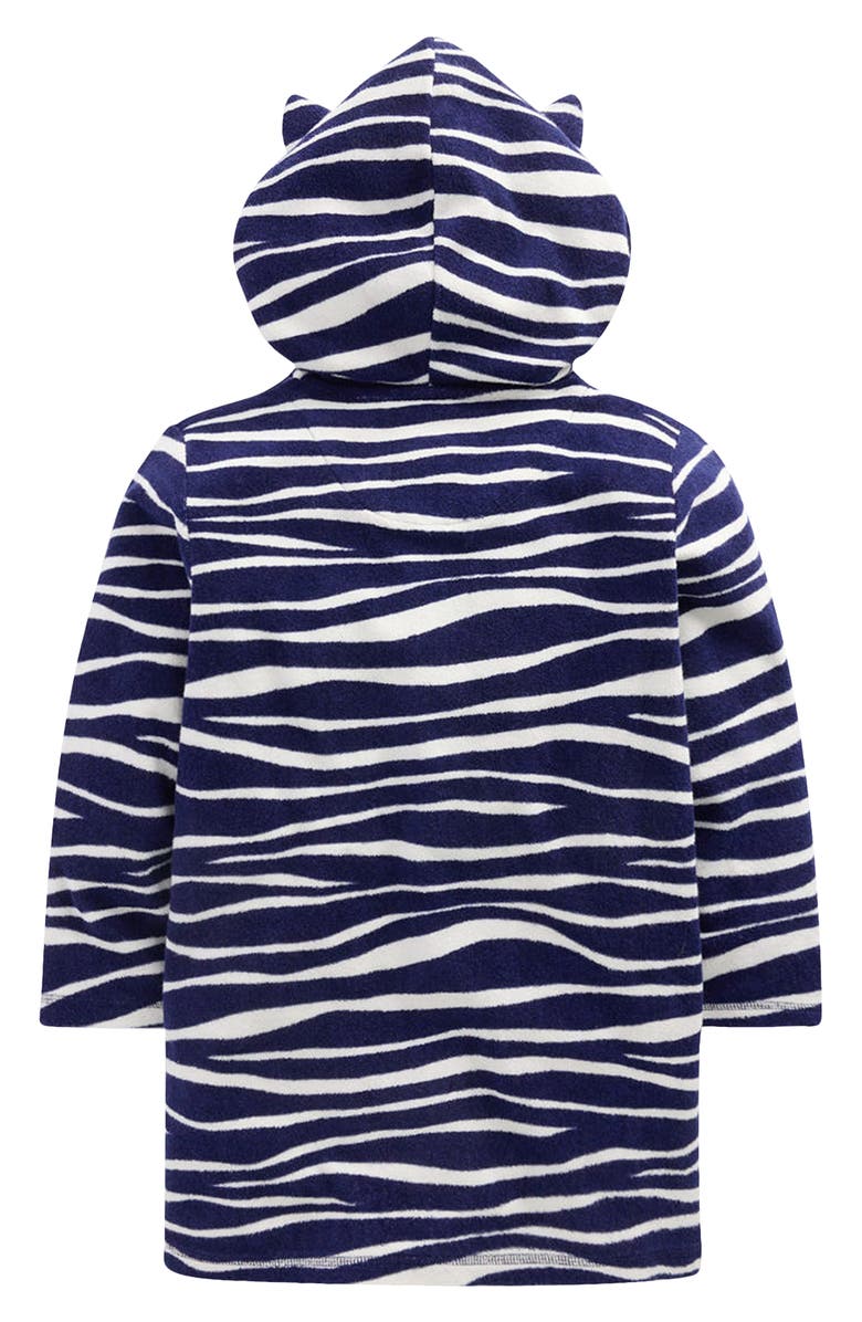 Mini Boden Kids' Fun Towelling Zip-Up Cover-Up, Alternate, color, Zebra