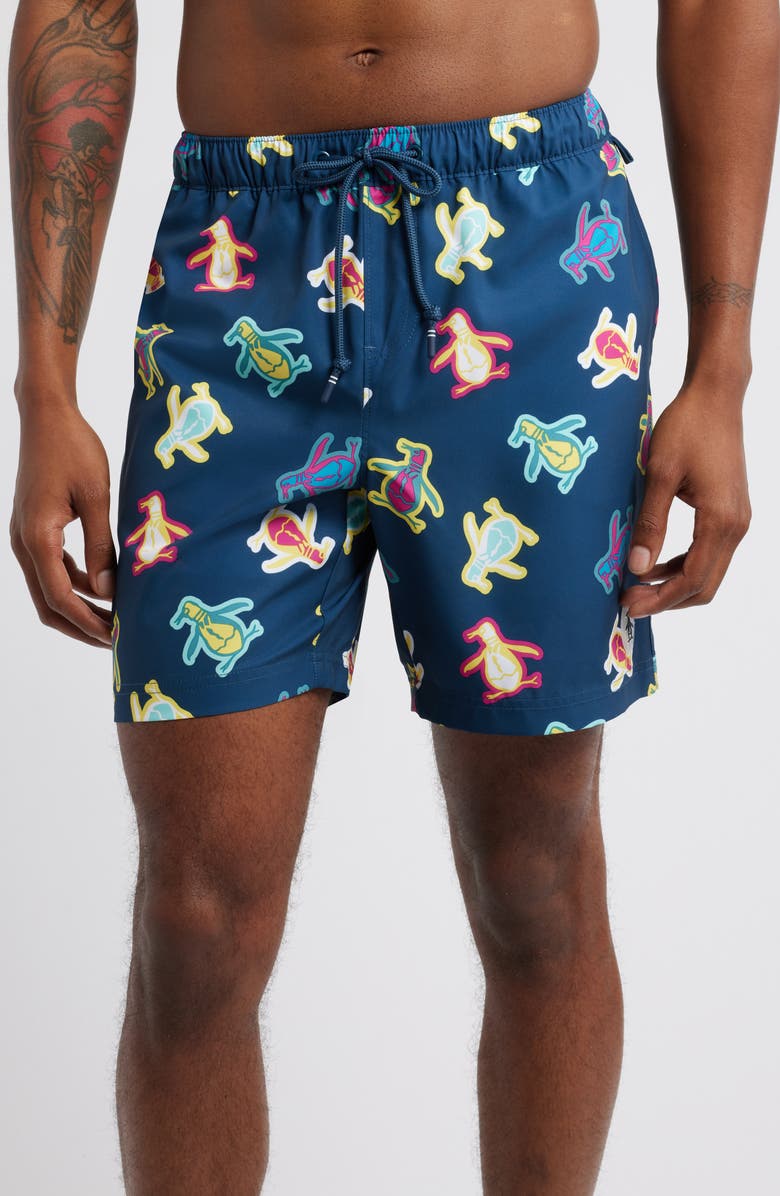 Original Penguin 11-Inch Volley Swim Trunks, Main, color,