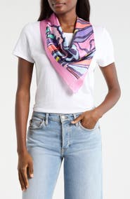Kurt Geiger London Butterflies Silk Twill Square Scarf