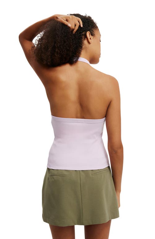 Cotton On Alexa Button Front Halter In Light Lilac