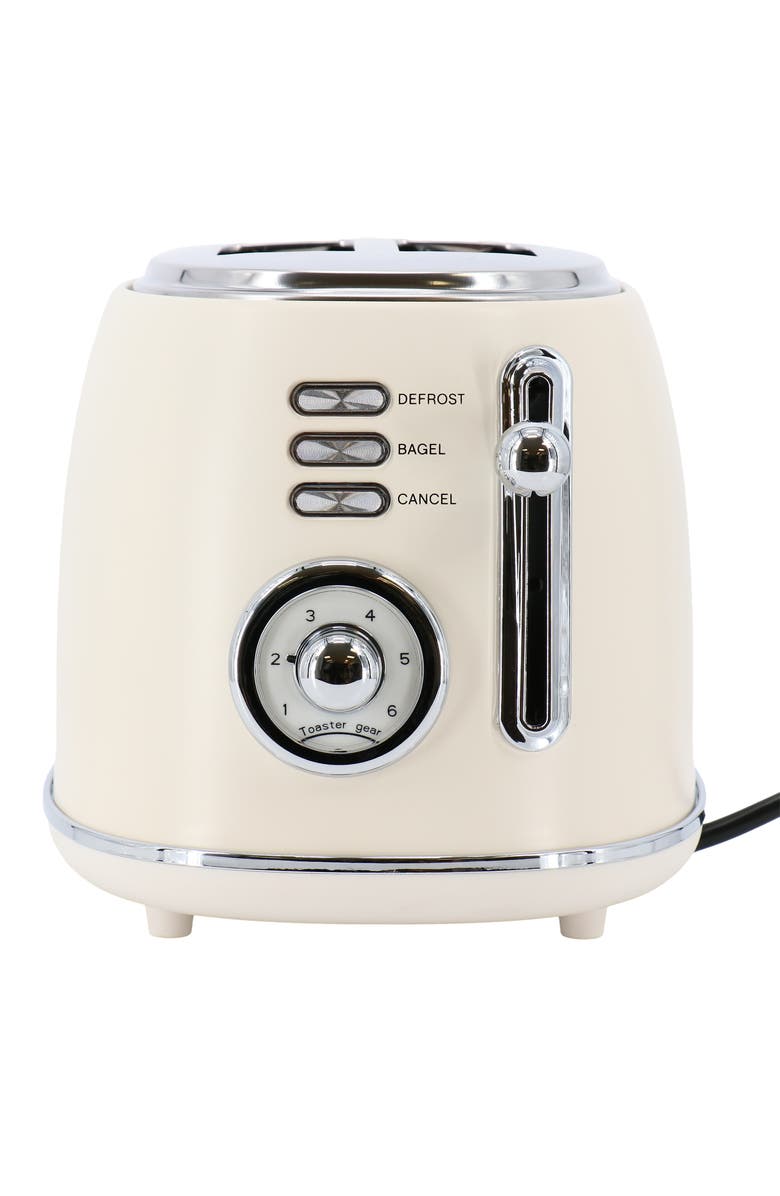Megachef Electric Tea Kettle and 2 Slice Toaster Combo, Alternate, color, Cream