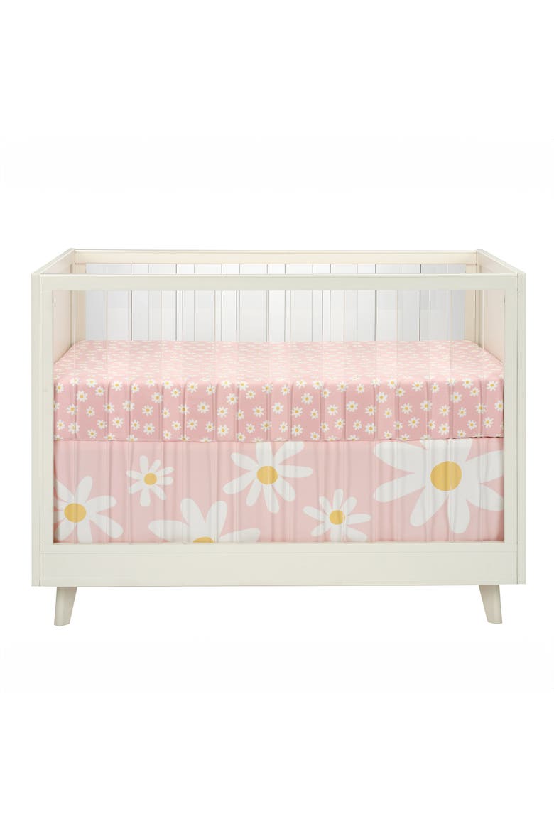 Daisy Dreams Breathable 100% Cotton Baby Fitted Crib/Toddler Sheet, Alternate, color, Pink