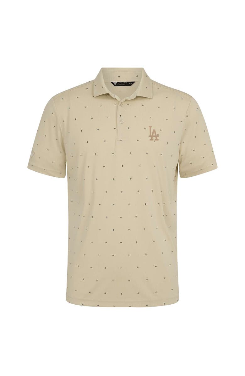 LEVELWEAR Men's Levelwear  Cream Los Angeles Dodgers Vision Polo, Alternate, color, Cream