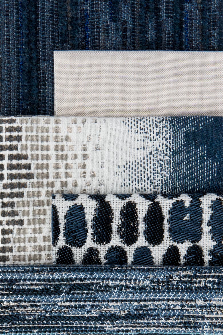 Textured Indoor & Outdoor Woven Accent Pillow, Alternate, color, Indigo
