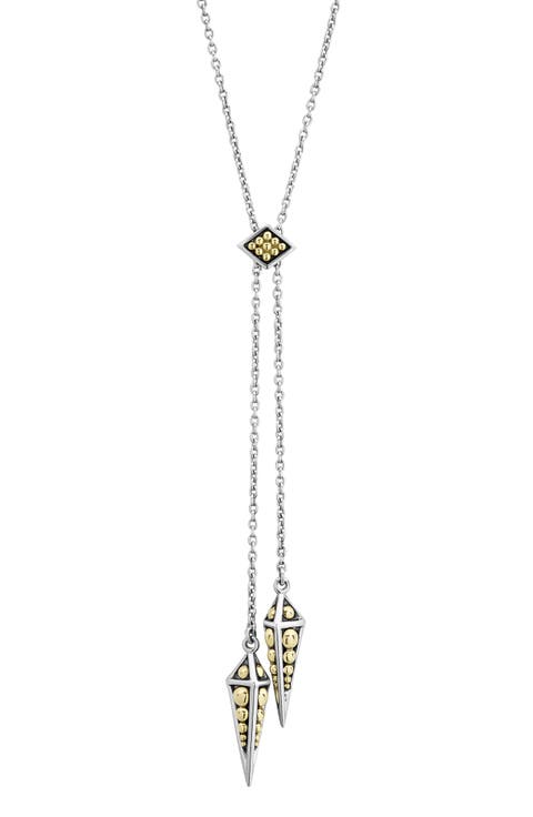 KSL Double Large Pyramid Bolo Necklace