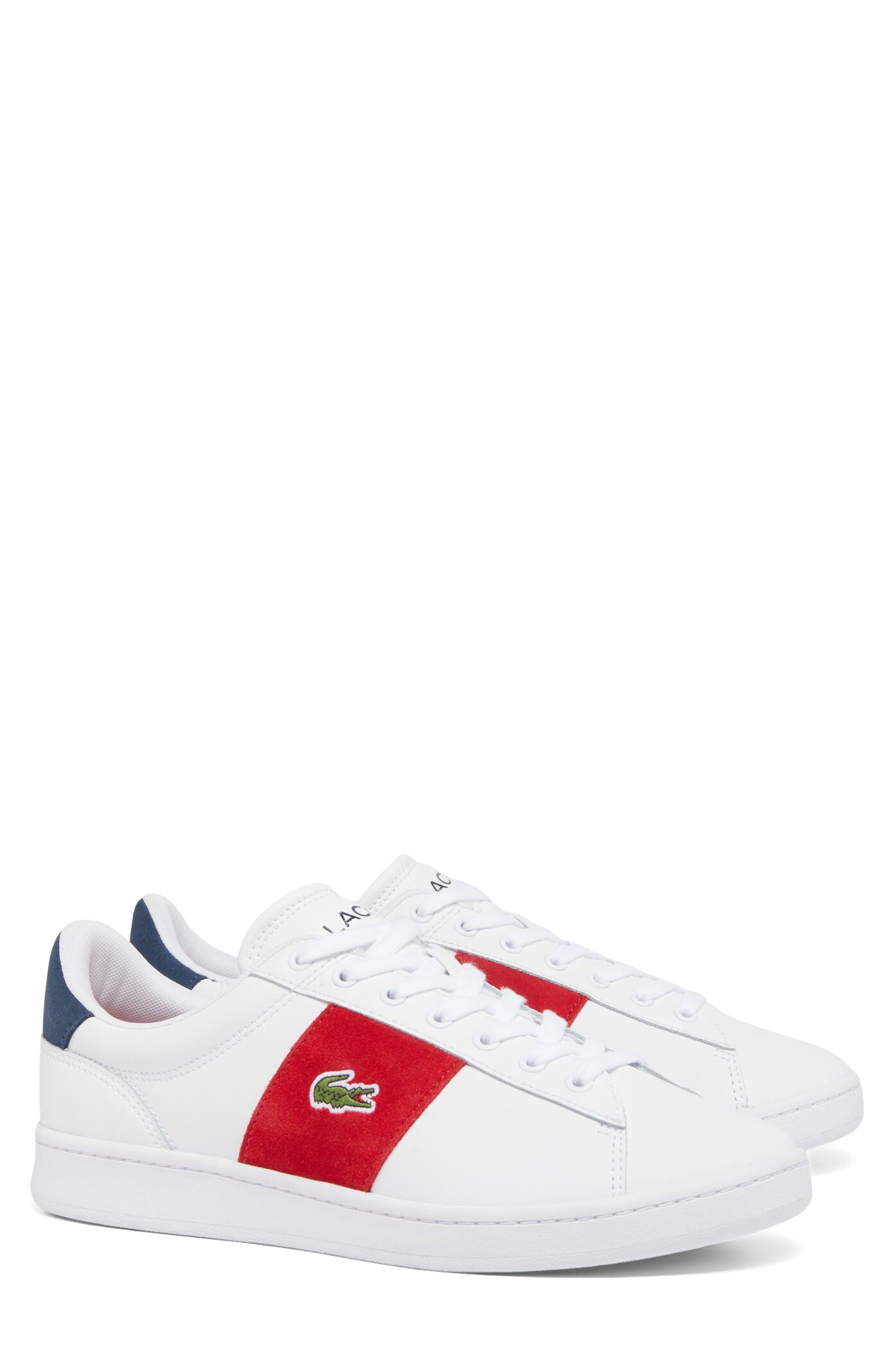 Lacoste Carnaby Sneaker, Alternate, color, White/ Red