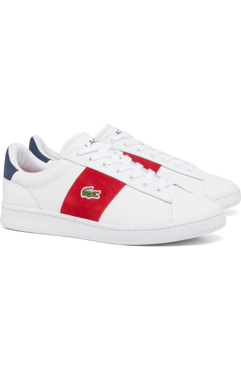 Lacoste Carnaby Sneaker, Alternate, color, White/ Red