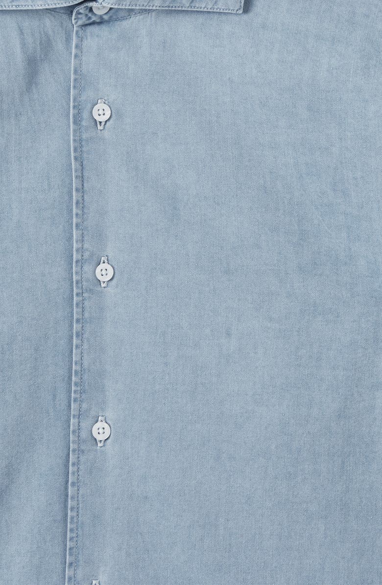 Reiss Draper Cotton Denim Button-Up Shirt, Alternate, color, Blue