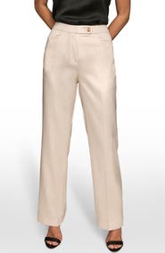 Donna Karan New York Straight Leg Satin Pants