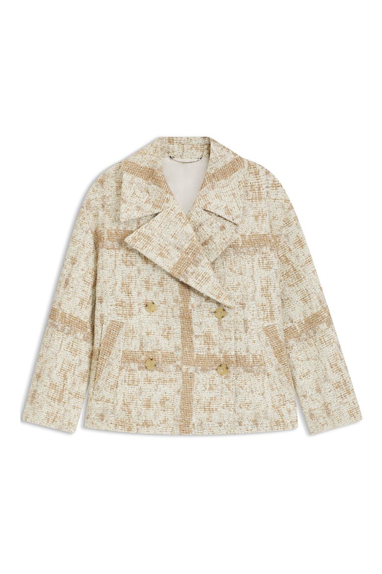 Chatur Double Breasted Jacket, Main, color, PUMICE ABSTRACT TWEED