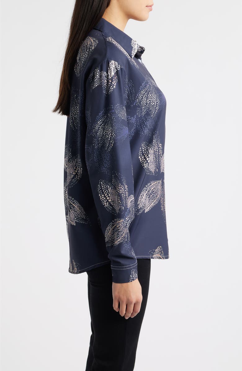 NIKKI LUND Chiara Button-Up Shirt, Alternate, color, Black