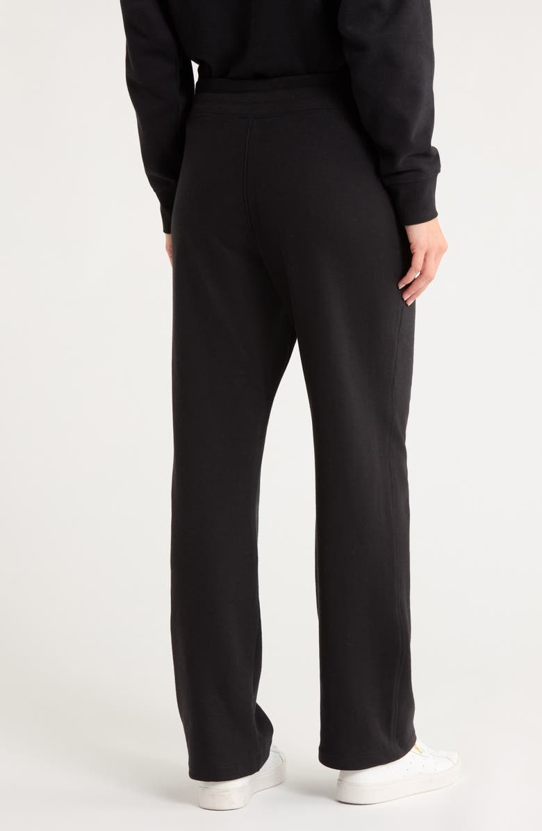 DKNY Stacked Logo Bootcut Sweatpants, Alternate, color, Black