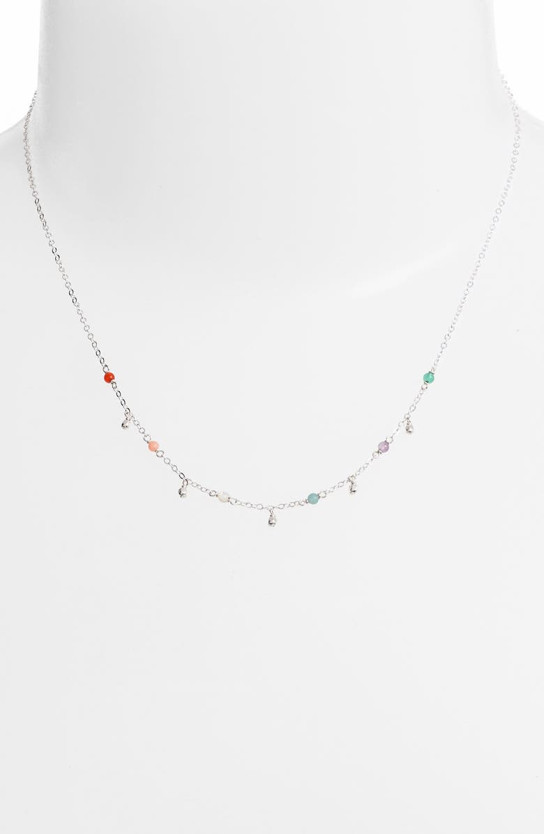 Dogeared 'Love Gems' Semiprecious Stone Collar Necklace, Alternate, color,