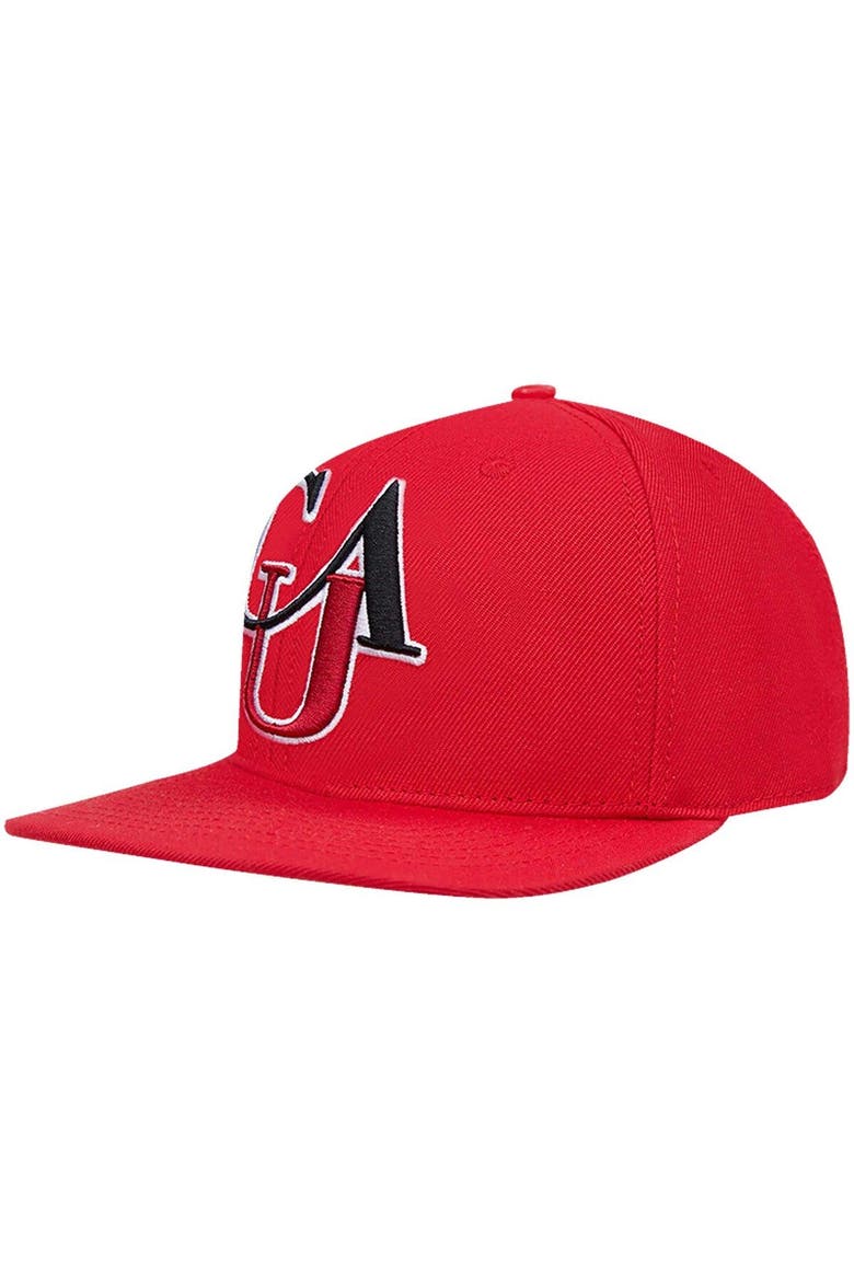 Men's Pro Standard  Red Clark Atlanta University Panthers Evergreen CAU Snapback Hat, Alternate, color, Red
