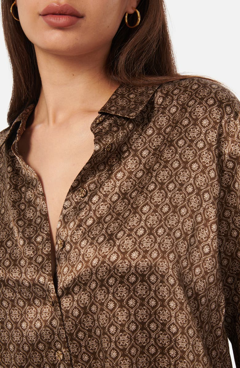 CAMI NYC Veronique Print Silk Shirt, Alternate, color, 