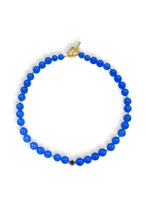 Tia Royal Blue Chalcedony Choker Necklace