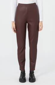 MM by Max Mara Echo Faux Leather Pull-On Pants
