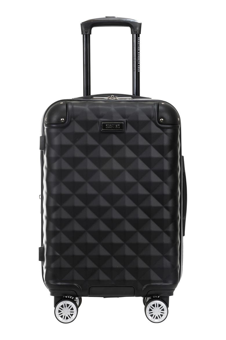 Diamond Tower Hardside Spinner Luggage, Main, color, BLACK