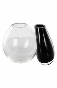 VIVIAN LUNE HOME Two-Tone Recycled Glass Vase