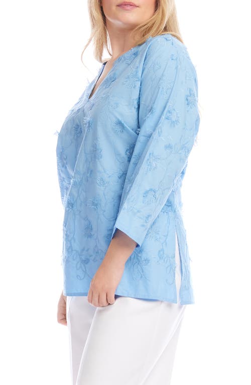 Karen Kane Three Quarter Sleeve Embroidered Tunic