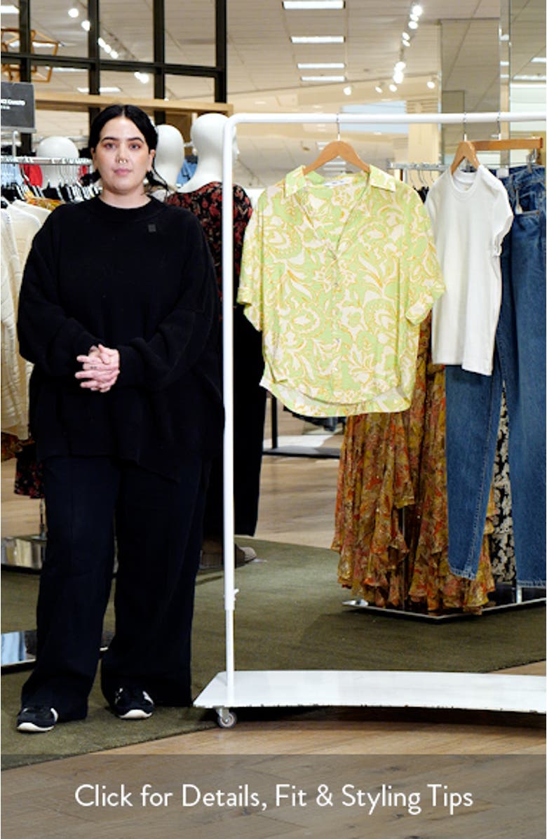 Floral Short Sleeve Button-Up Shirt, sales video thumbnail