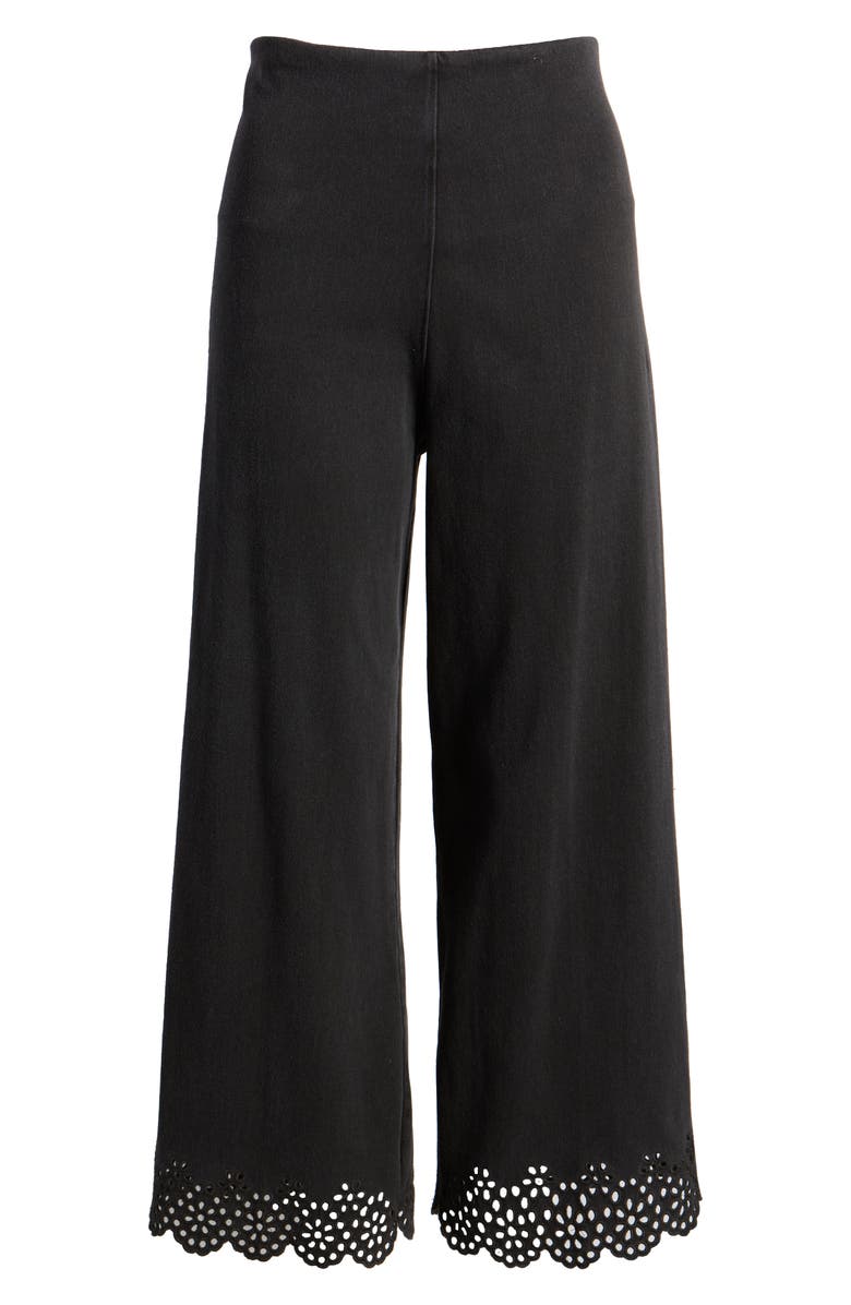 Lysse Eyelet Hem Wide Leg Jeans, Alternate, color, 