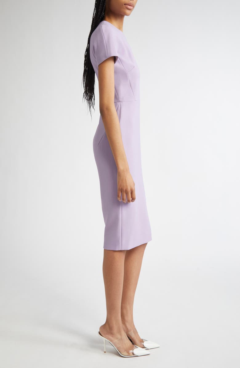 Victoria Beckham Fitted Double Crepe T-Shirt Dress, Alternate, color, 
