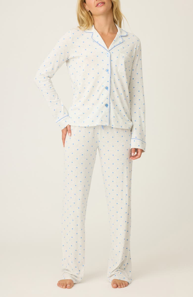 PJ Salvage Lady Luck Jersey Pajamas, Main, color, Cloud