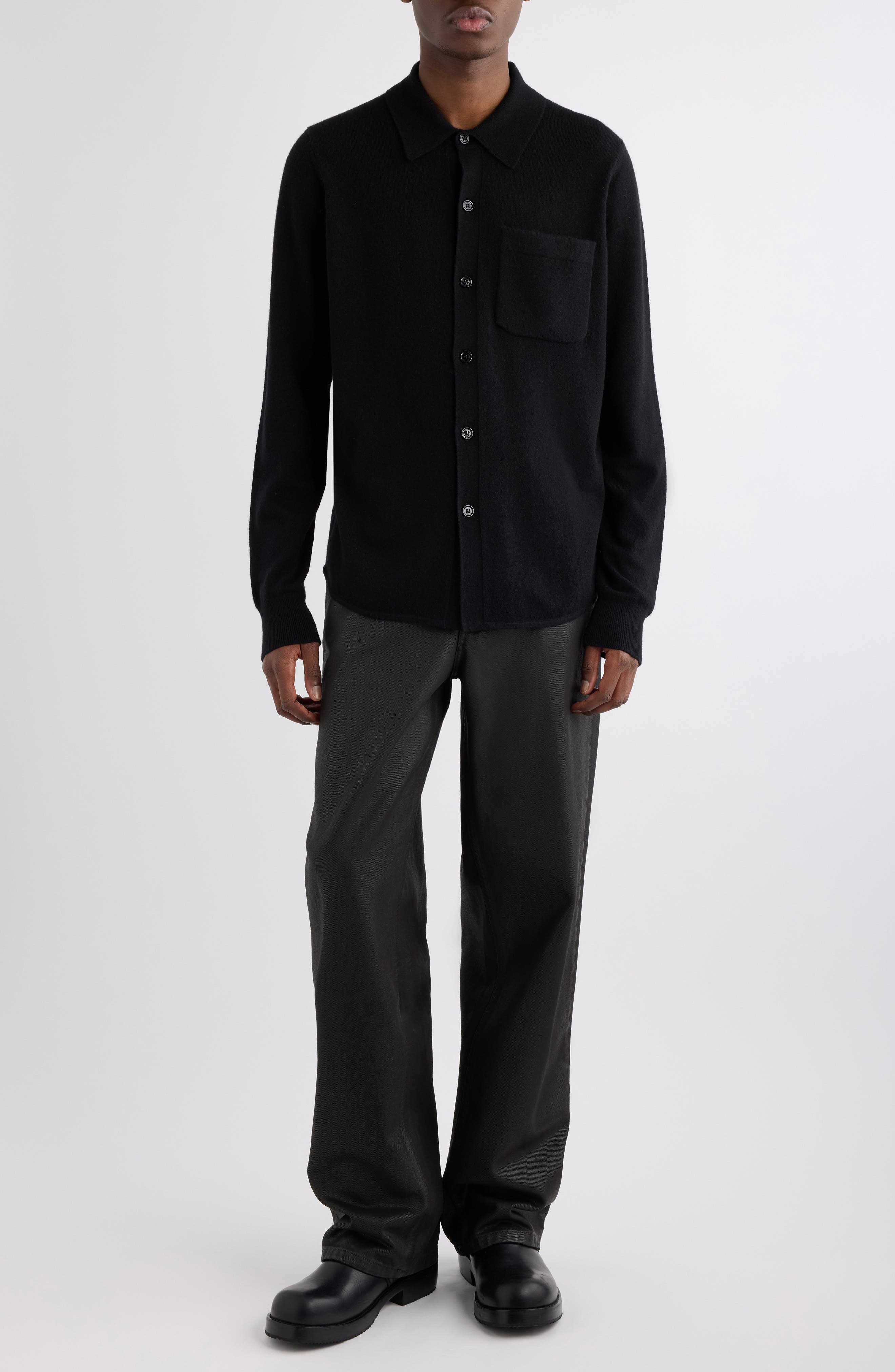 Monaco Cashmere Button-Up Shirt - image 2