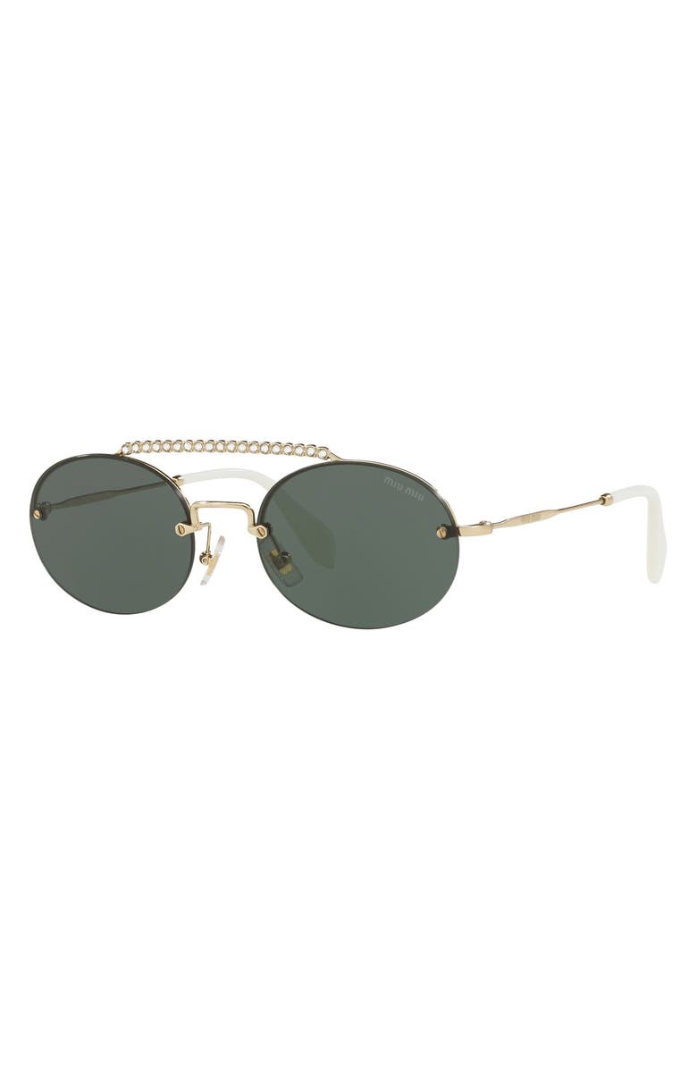Miu Miu 54mm Oval Sunglasses, Alternate, color,