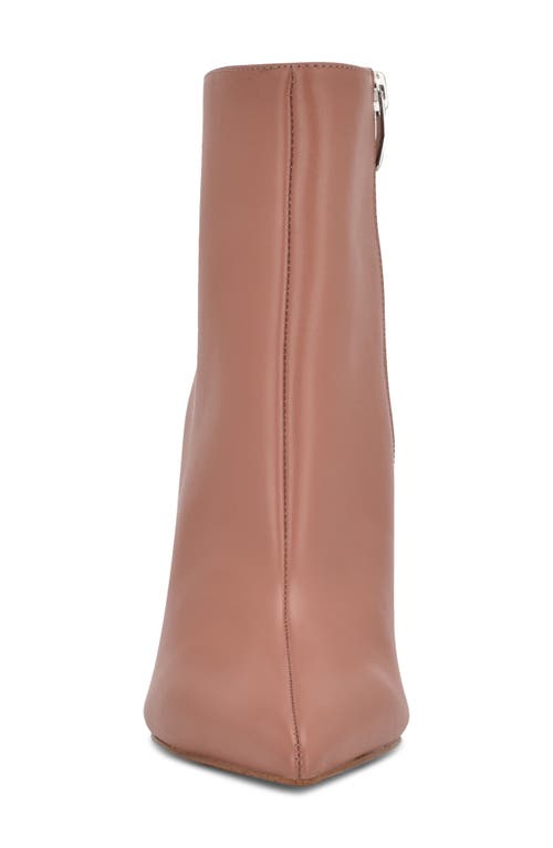 Nine West Farrah Leather Stiletto Bootie In Neutral