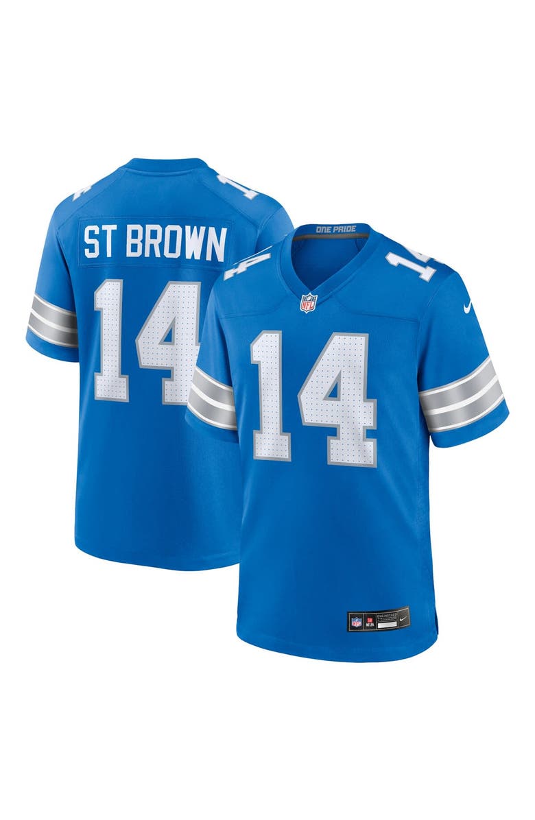 Nike Men's Nike Amon-Ra St. Brown Blue Detroit Lions Game Jersey, Main, color, Blue