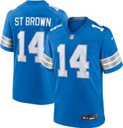 Nike Men's Nike Amon-Ra St. Brown Blue Detroit Lions Game Jersey