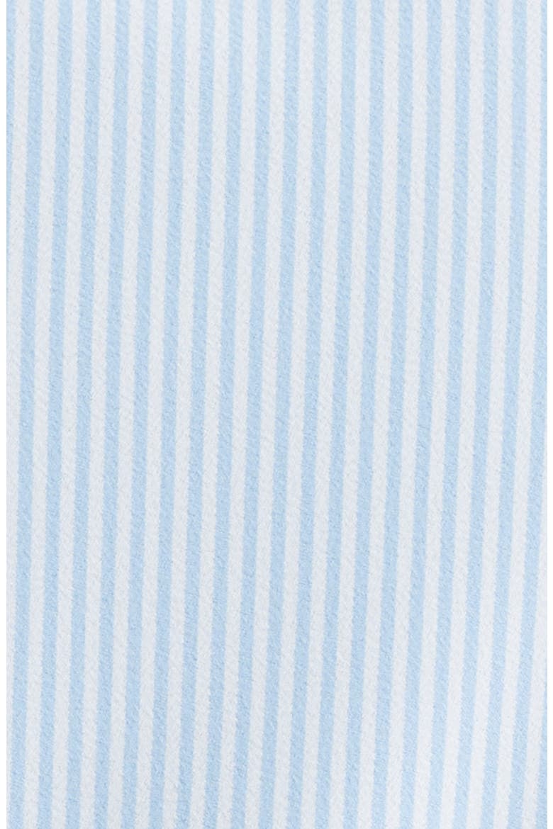 Leeward Trim Fit Stripe Performance Button-Up Shirt, Alternate, color, BEL AIR BLUE BANKER STRIPE