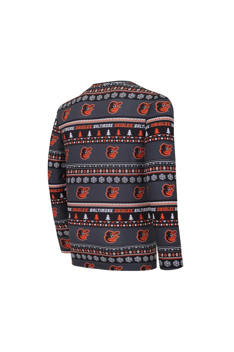 Men's Concepts Sport Black Baltimore Orioles Knit Ugly Sweater Long Sleeve Top & Pants Set, Alternate, color, Black