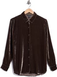 Eileen Fisher Velvet Button-Up Shirt